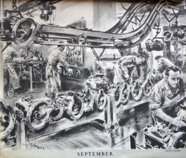 Mercedes-Benz Advertising-Calendar 1954 Hans Liska (1471)